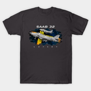 Saab 32 Lansen Swidish military aircraft T-Shirt